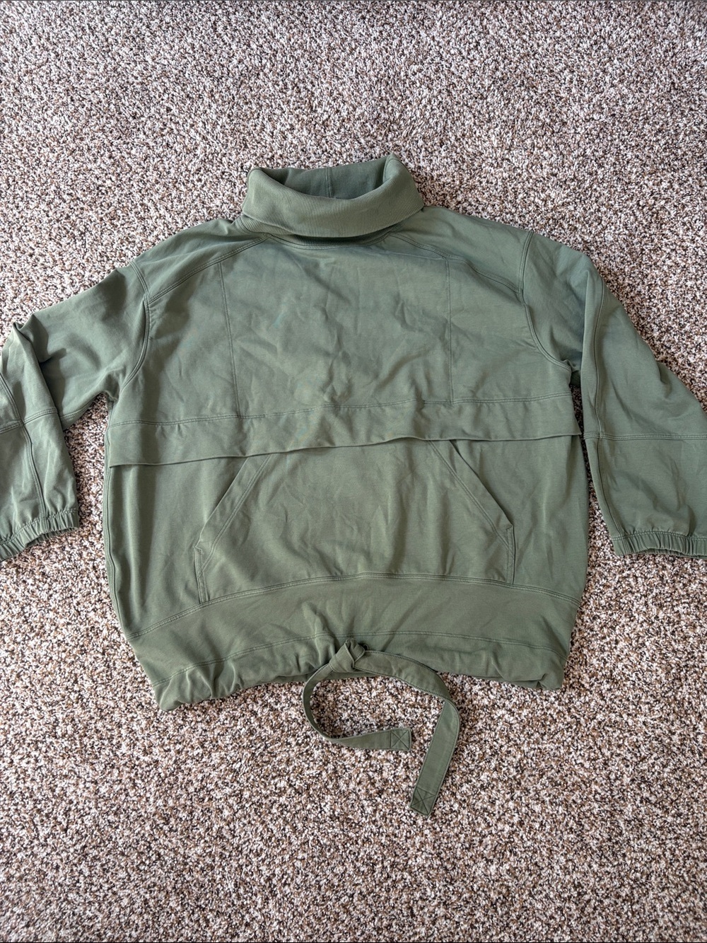 NEW Lululemon LA Packable Pullover to Pillow Green medium large Funnel Neck - Picture 2 of 6